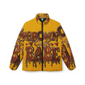 Brown Sugar Babe Graffiti Puffer Jacket, Trendy Outerwear, Urban Fashion Statement, Cozy Winter Layer, Unique Gift for Her