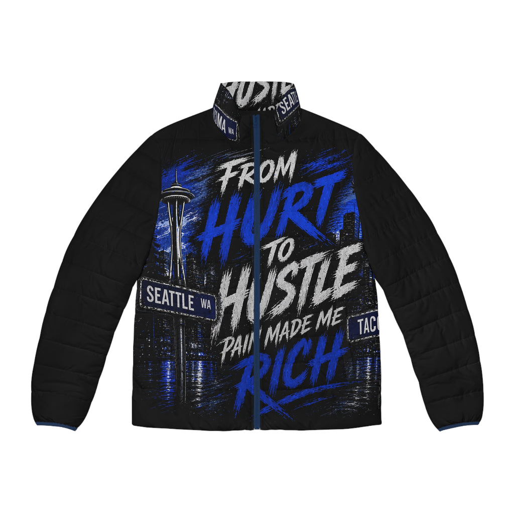 From hurt to hustle Men's Puffer Jacket