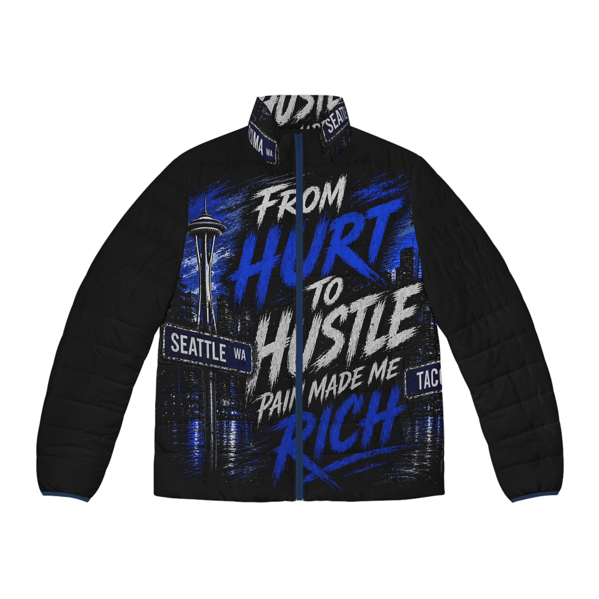 From hurt to hustle Men's Puffer Jacket