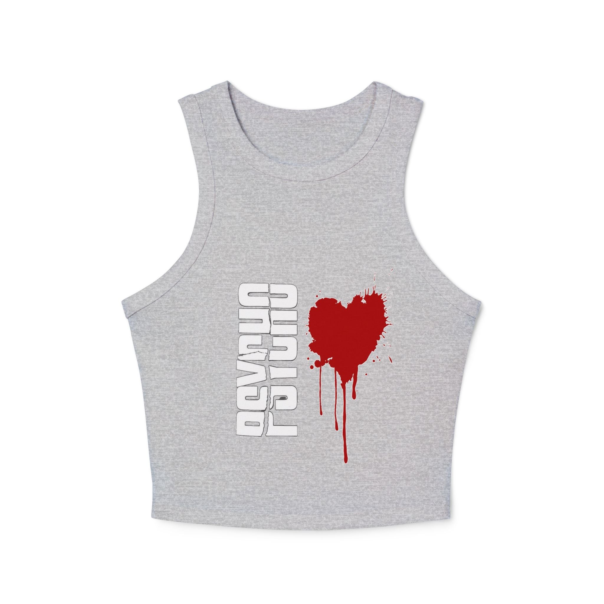 Chic Graphic Crop Tank Top - Heart Splash, Casual Wear, Summer Fashion, Festival Outfit, Trendy Gift