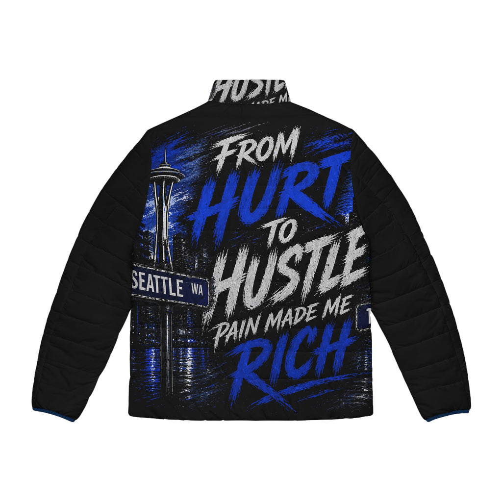 From hurt to hustle Men's Puffer Jacket