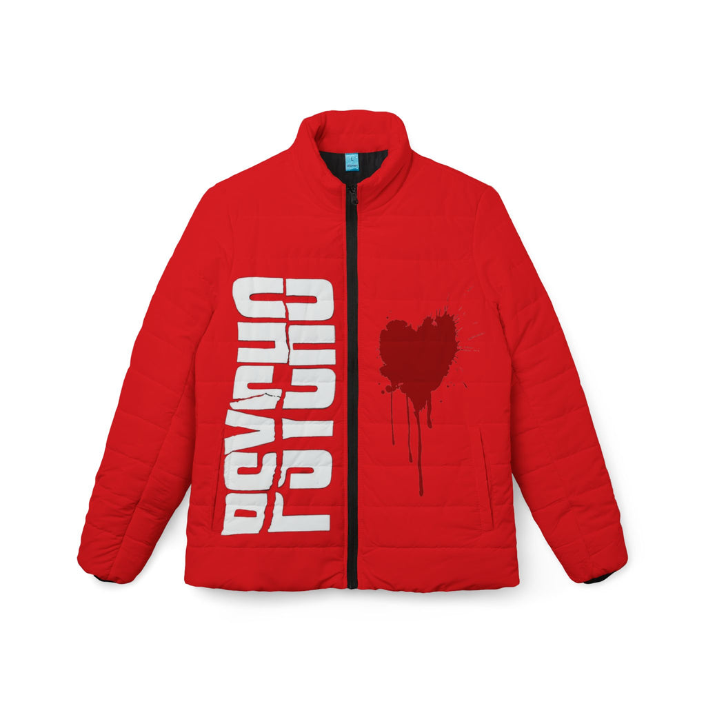 Bold ‘Psycho’ Graffiti Heart Winter Coat