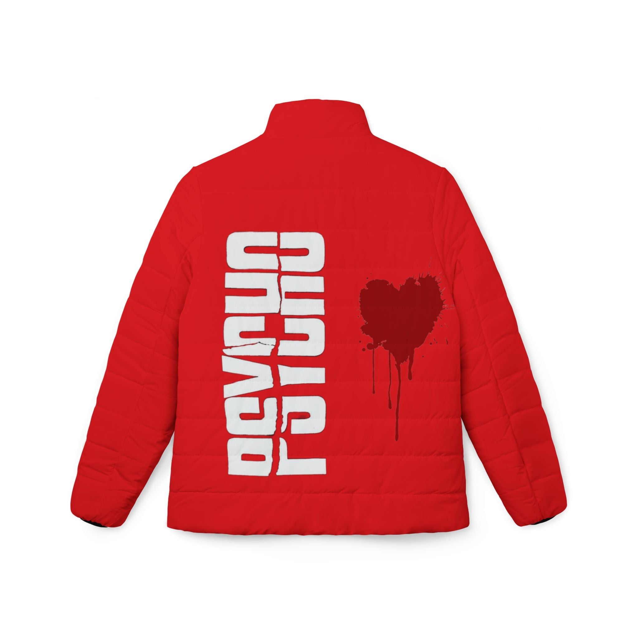 Bold ‘Psycho’ Graffiti Heart Winter Coat