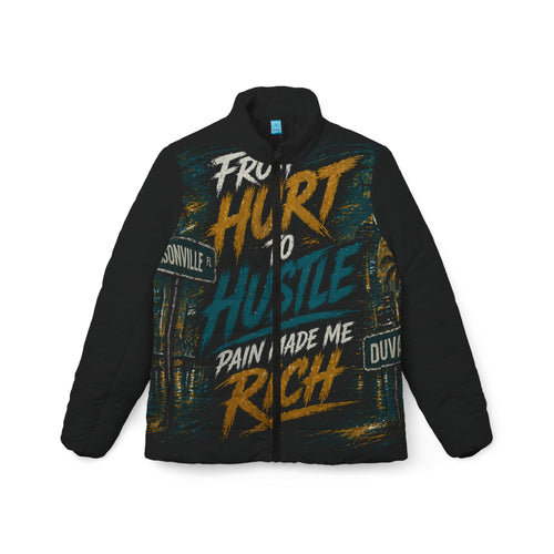 "From Hurt to Hustle, Pain Made Me Rich" Motivational All-Over Print