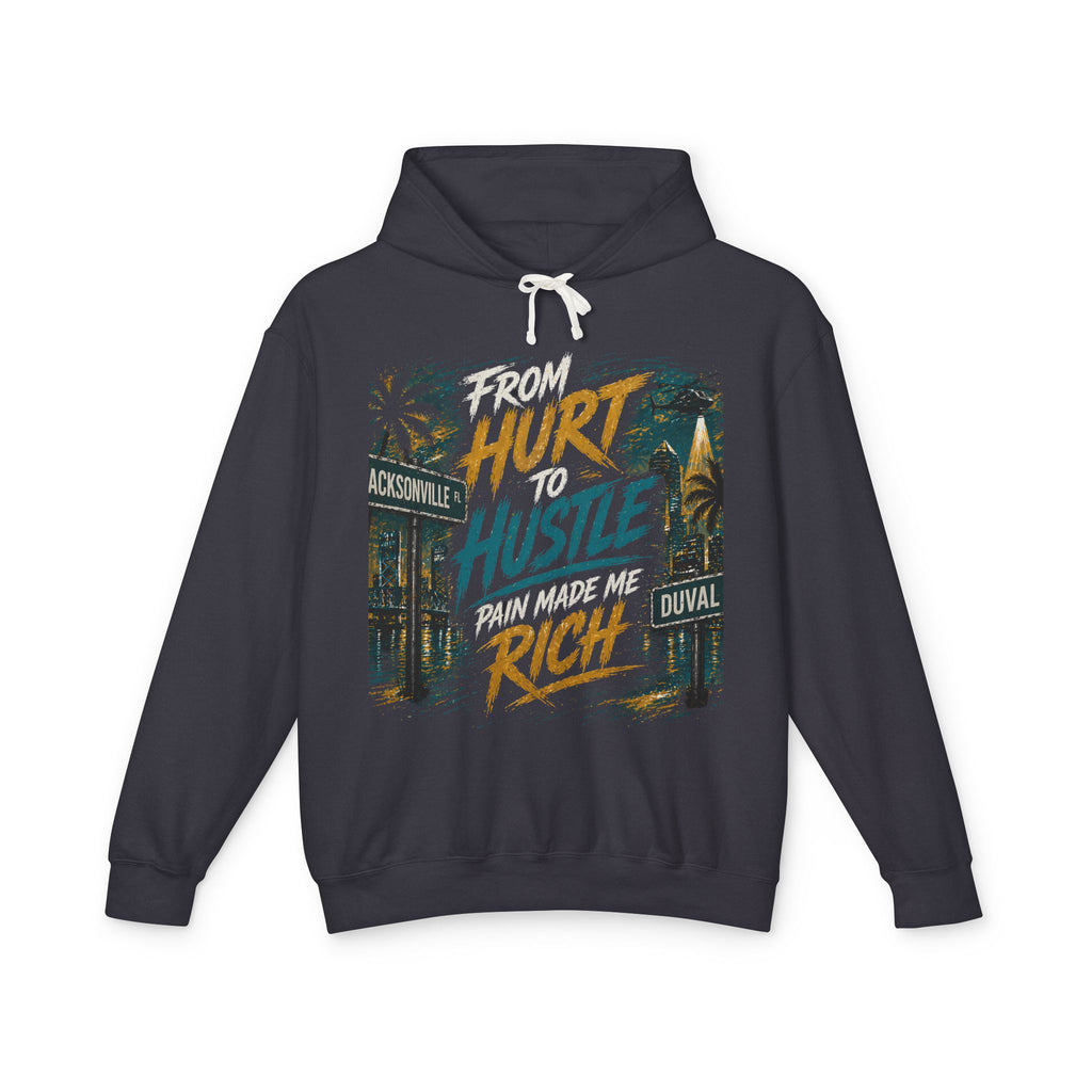 "From Hurt to Hustle" Motivational Pullover