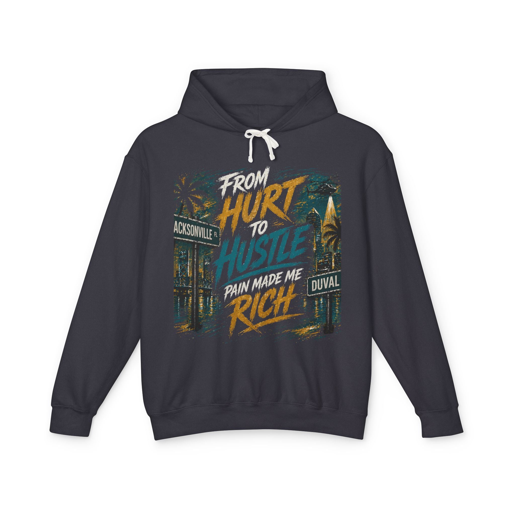 "From Hurt to Hustle" Motivational Pullover