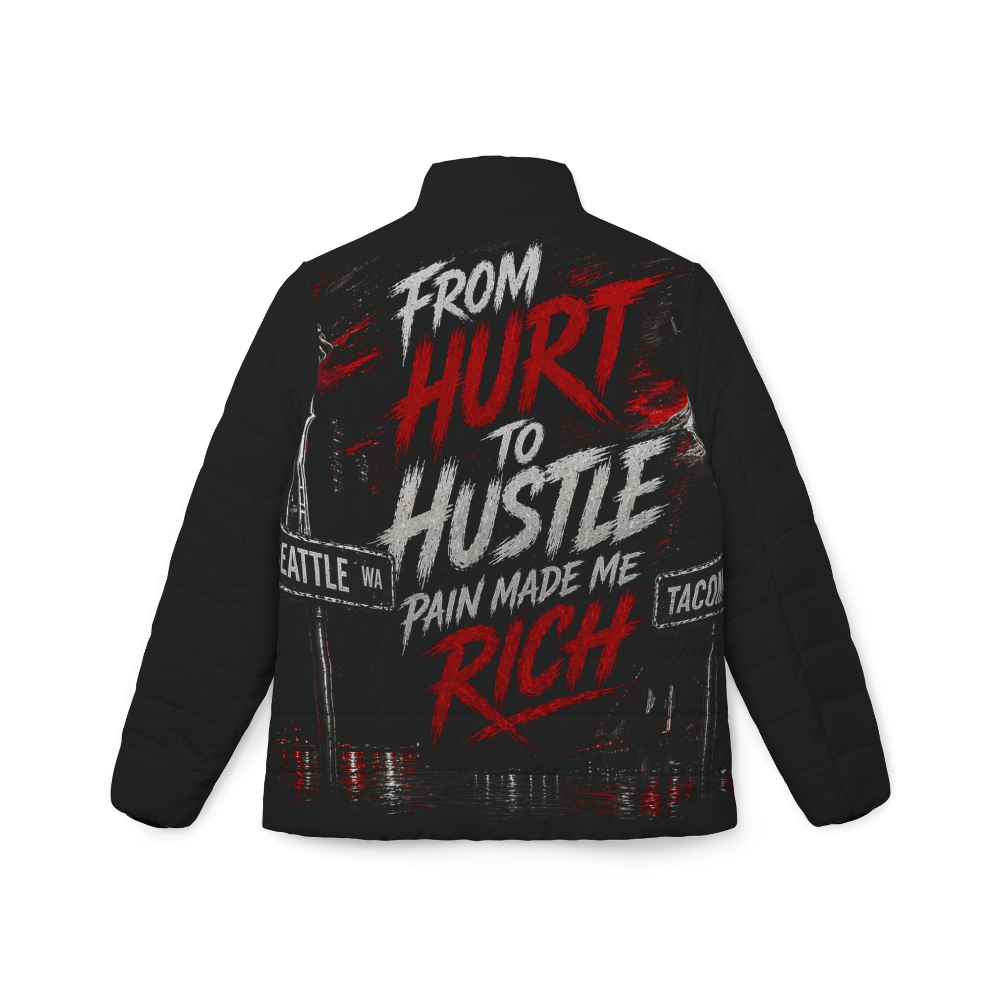 "From Hurt to Hustle, Pain Made Me Rich" Motivational Streetwear